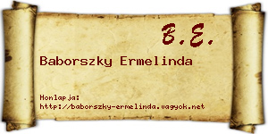 Baborszky Ermelinda névjegykártya